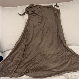 Elegant Eres taupe Women's Wrap Skirt S/M